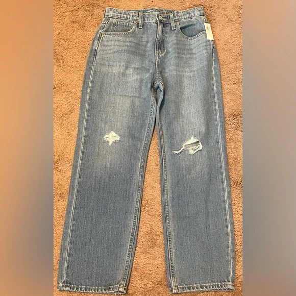 Old Navy • High-Waisted Slouchy Jeans • Size 14 (Girls) - Picture 4 of 5